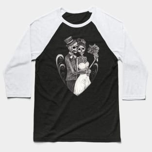 Skeleton in love. Baseball T-Shirt